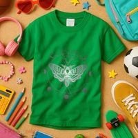 Moon Phases With Moth Blackcraft Clothing Kids T-Shirt thumb 3