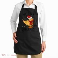 Merry Quackmas Duck Funny Christmas Lights Gift Xmas Holiday Apron thumb 2