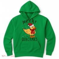 Merry Quackmas Duck Funny Christmas Lights Gift Xmas Holiday Hoodie thumb 0