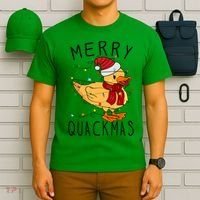 Merry Quackmas Duck Funny Christmas Lights Gift Xmas Holiday T-Shirt thumb 6