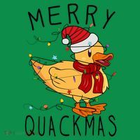 Merry Quackmas Duck Funny Christmas Lights Gift Xmas Holiday Polo thumb 2
