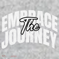 Motivational Quote Embrace The Journey Large Font Gift The Baniff Cuffed Pom Beanie thumb 2