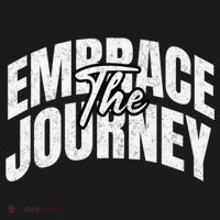 Motivational Quote Embrace The Journey Large Font Gift Ornament thumb 1