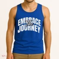 Motivational Quote Embrace The Journey Large Font Gift Tank Top thumb 3