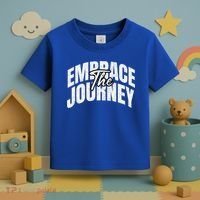Motivational Quote Embrace The Journey Large Font Gift Toddler T-Shirt thumb 3