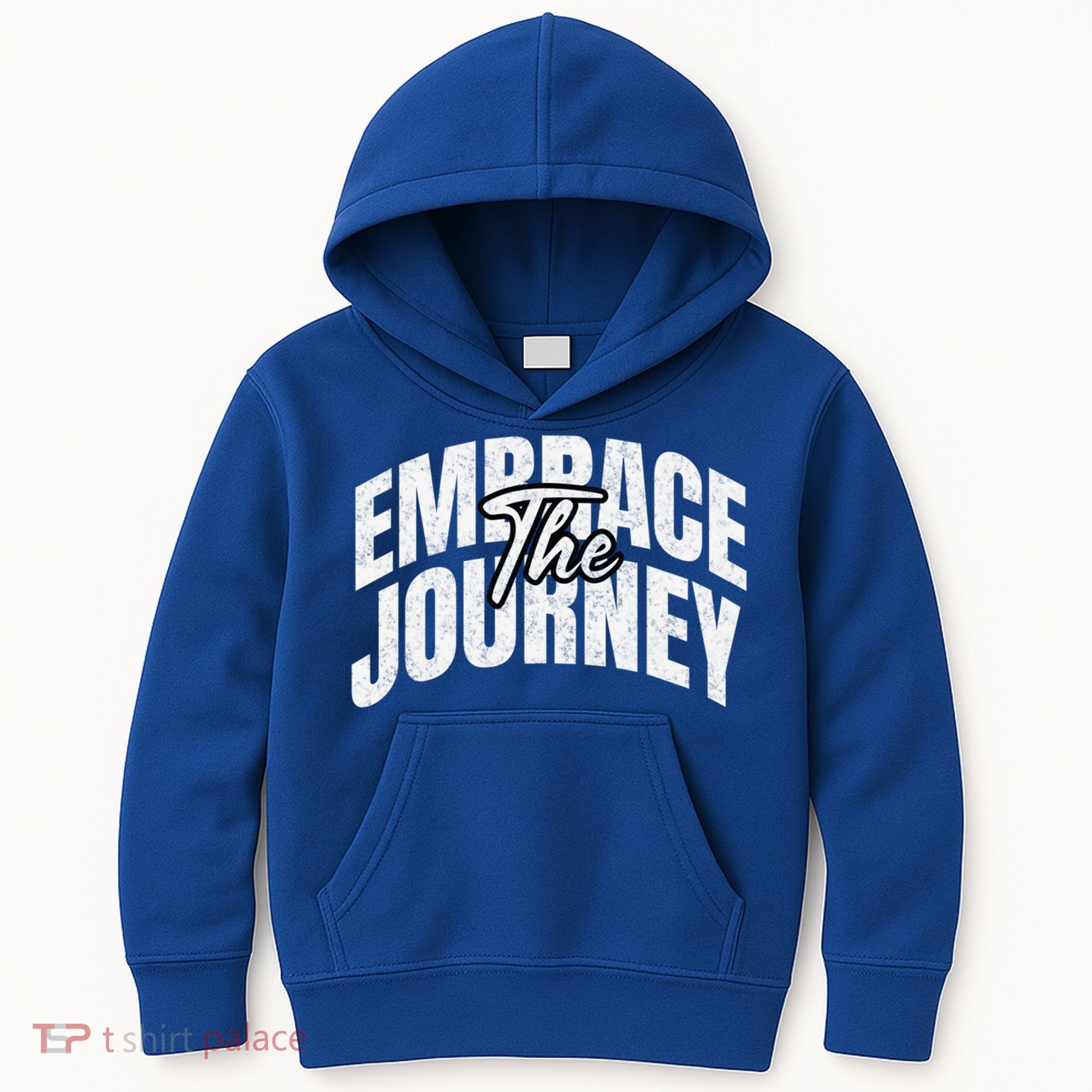Motivational Quote Embrace The Journey Large Font Gift Kids Hoodie