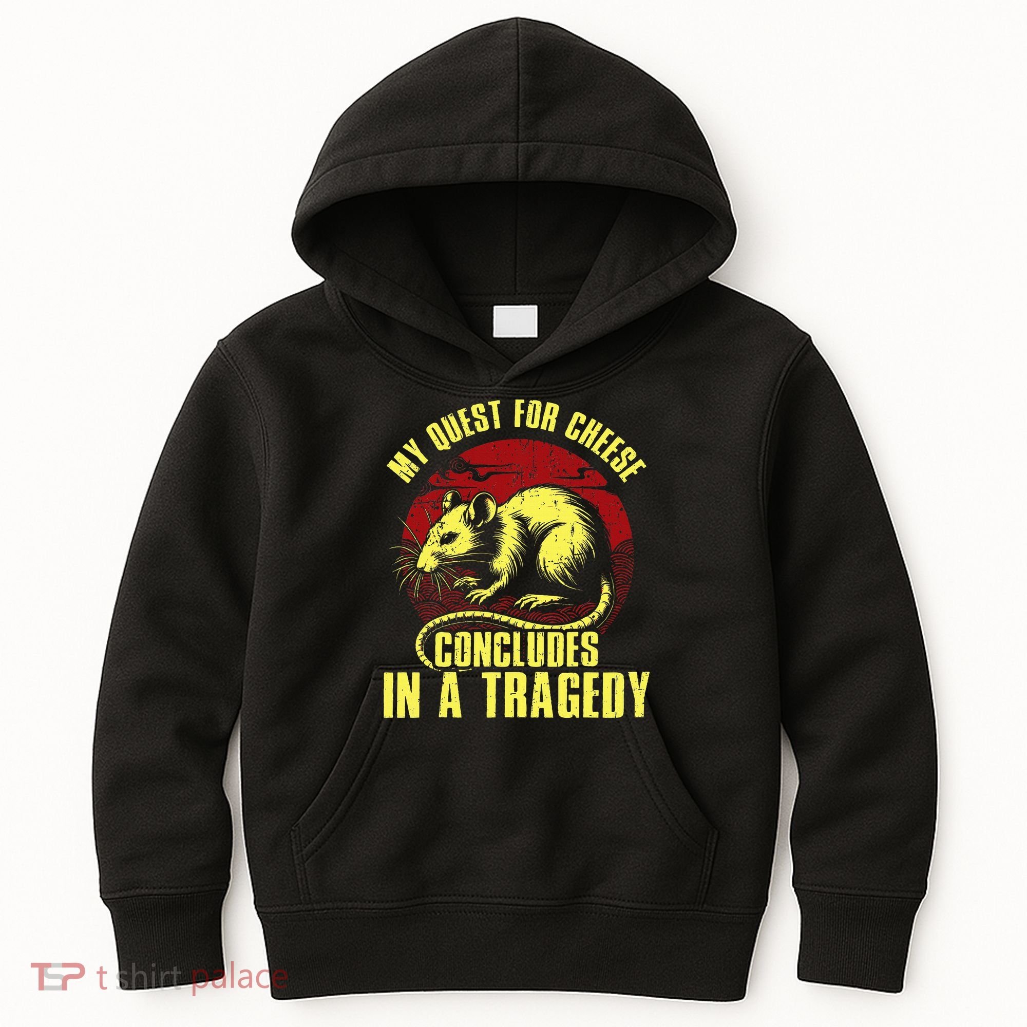 My Quest For Cheese Concludes In A Tragedy Kids Hoodie
