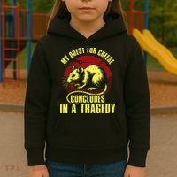 My Quest For Cheese Concludes In A Tragedy Kids Hoodie thumb 3