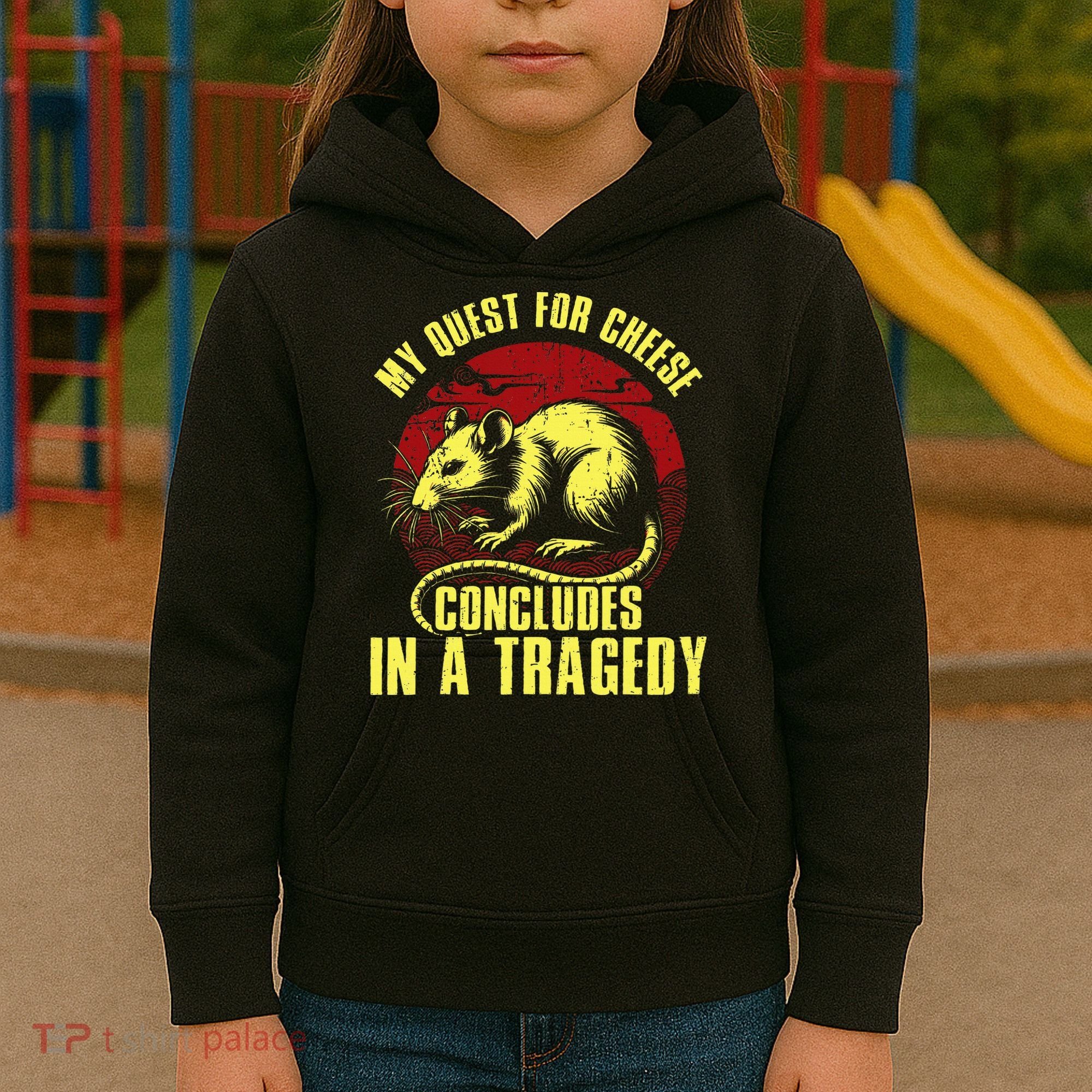 My Quest For Cheese Concludes In A Tragedy Kids Hoodie