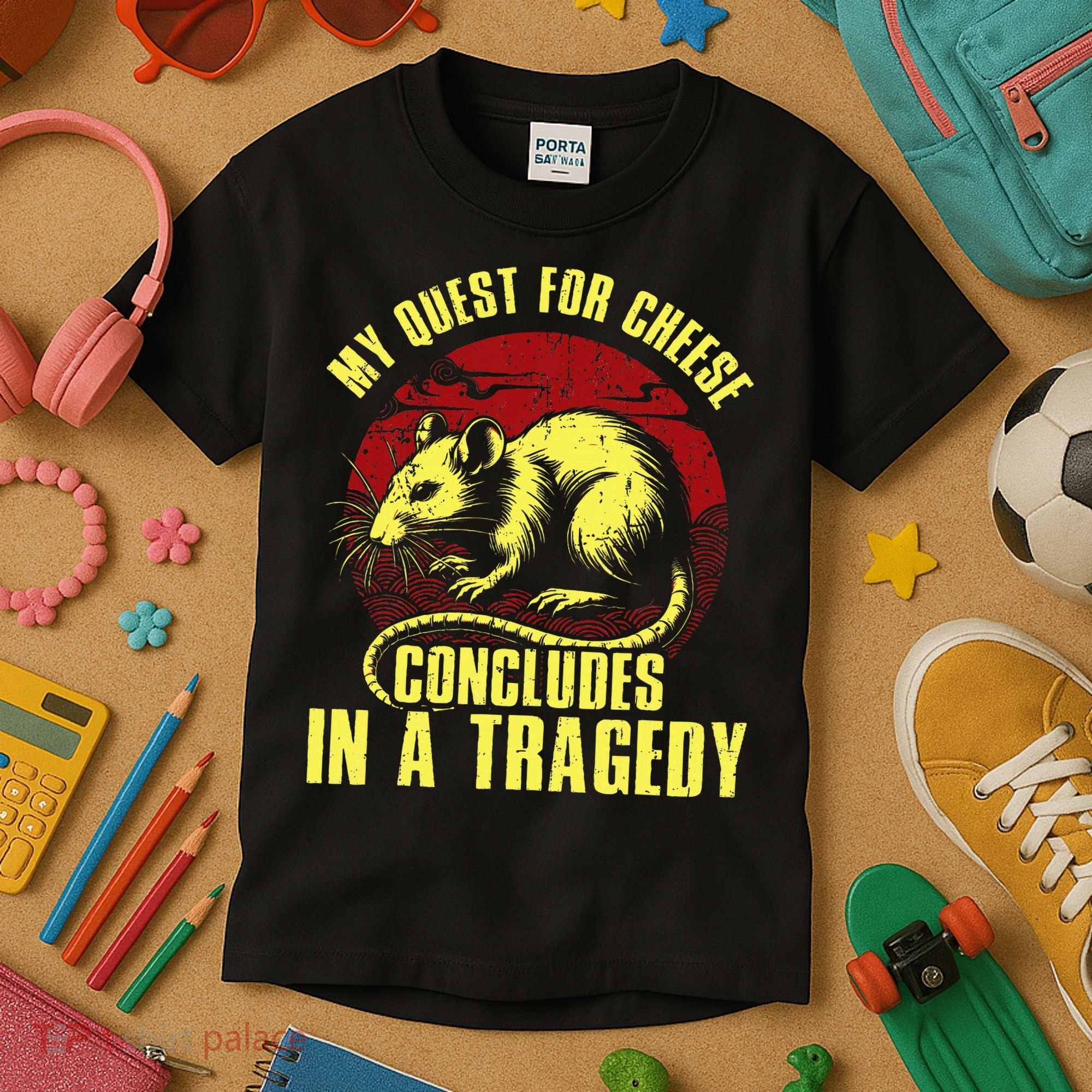 My Quest For Cheese Concludes In A Tragedy Kids T-Shirt