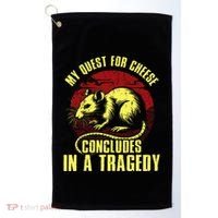 My Quest For Cheese Concludes In A Tragedy Rat Golf Towel thumb 0