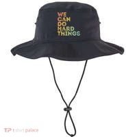Motivational Quote Gift We Can Do Hard Things Productive Work Cool Gift Bucket Hat thumb 0