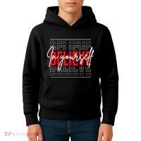 Motivational Quote Inspiration Positive Saying Life Slogan Kids Hoodie thumb 4