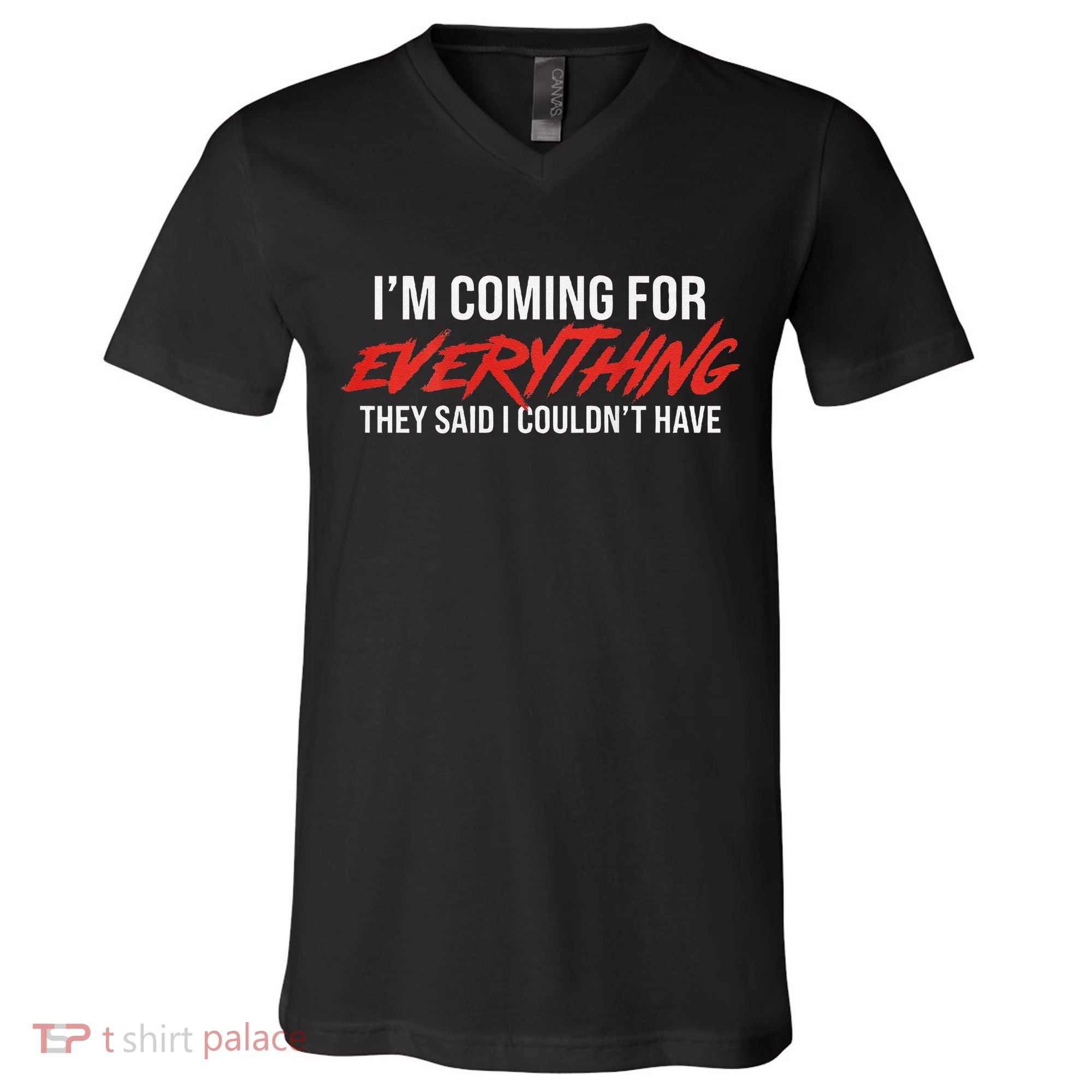 Motivational Quote Motivation For Success And Workout V-Neck T-Shirt