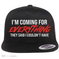 Motivational Quote Motivation For Success And Workout Flat Bill Trucker Hat thumb 0