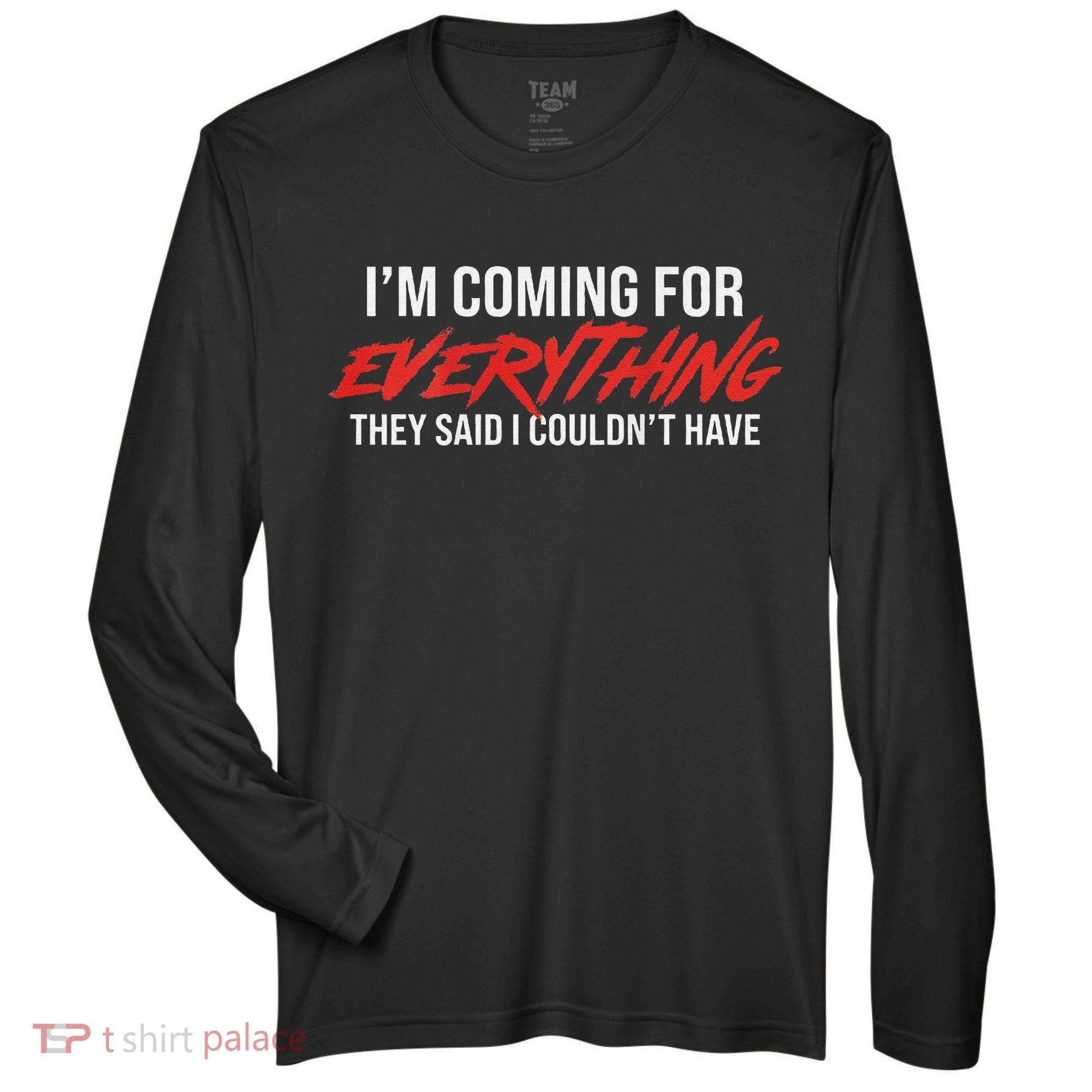 Motivational Quote Motivation For Success And Workout Zone Performance Long-Sleeve T-Shirt
