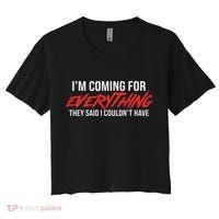Motivational Quote Motivation For Success And Workout Women's Crop Top Tee thumb 0