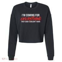 Motivational Quote Motivation For Success And Workout Cropped Pullover Crew thumb 0