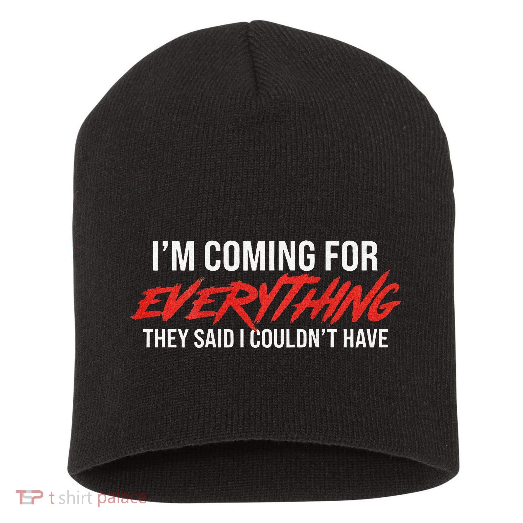 Motivational Quote Motivation For Success And Workout Short Acrylic Beanie