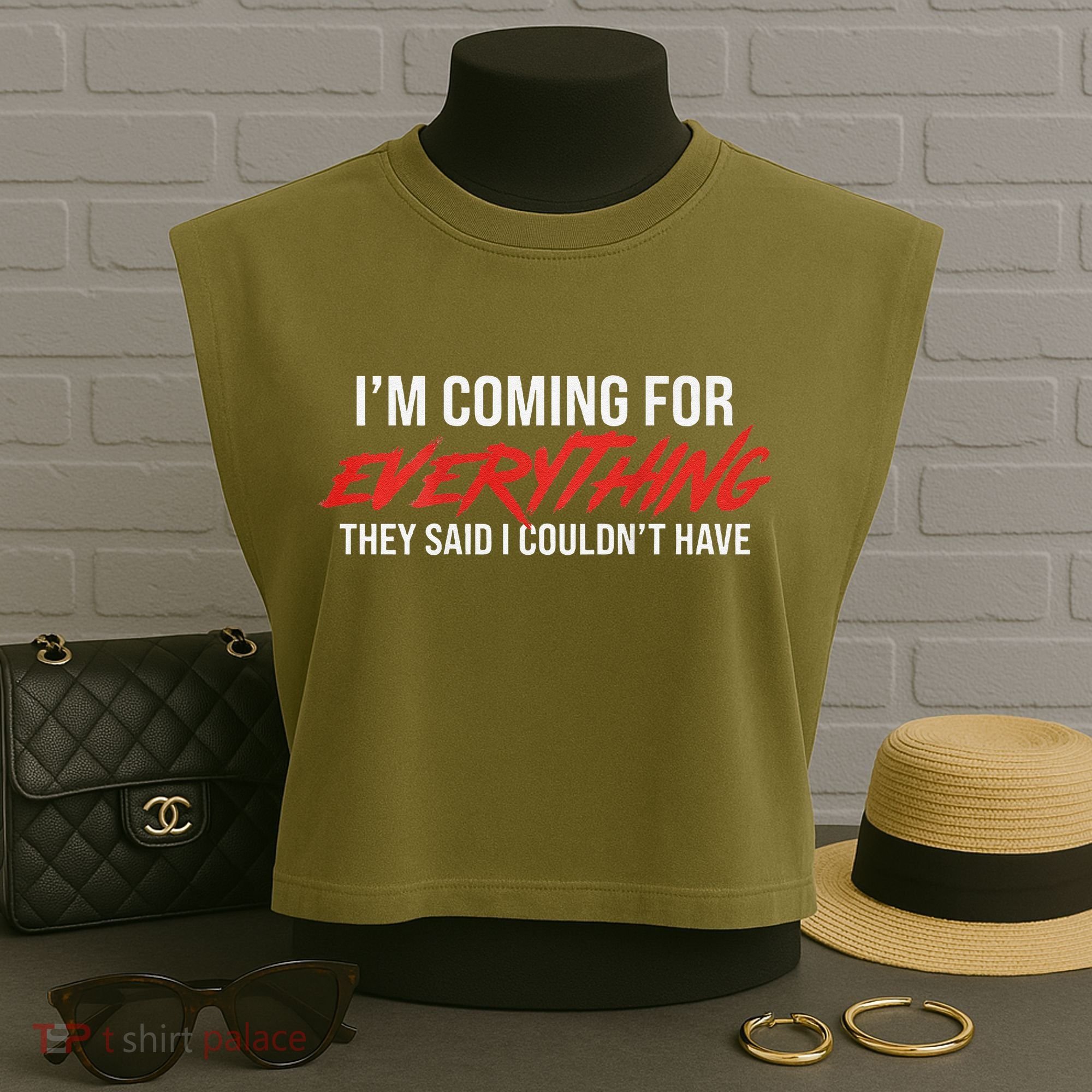 Motivational Quote Motivation For Success And Workout Garment-Dyed Women's Muscle Tee