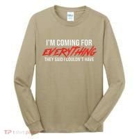 Motivational Quote Motivation For Success And Workout Tall Long Sleeve Shirt thumb 0