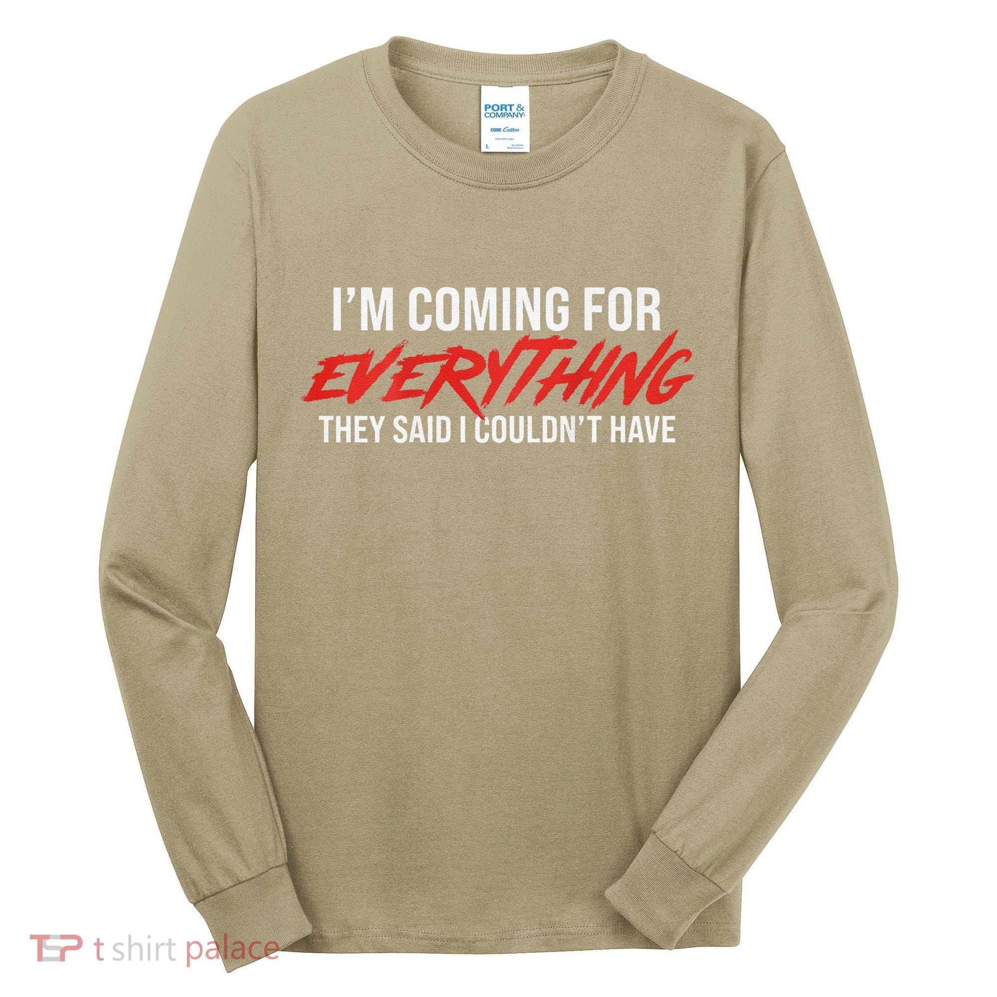 Motivational Quote Motivation For Success And Workout Tall Long Sleeve Shirt