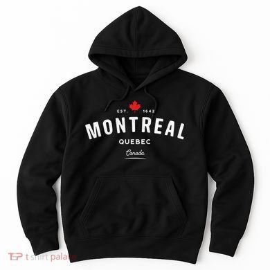 Montreal Quebec QC Vintage Retro Canada Maple Leaf Hoodie