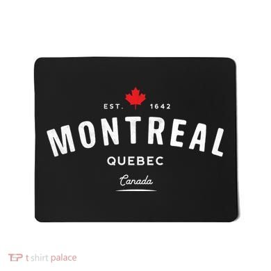 Montreal Quebec QC Vintage Retro Canada Maple Leaf Mousepad