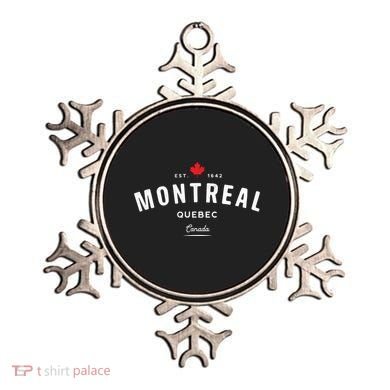 Montreal Quebec QC Vintage Retro Canada Maple Leaf Ornament