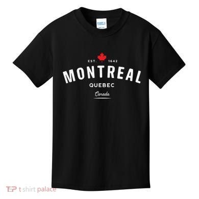 Montreal Quebec QC Vintage Retro Canada Maple Leaf Kids T-Shirt