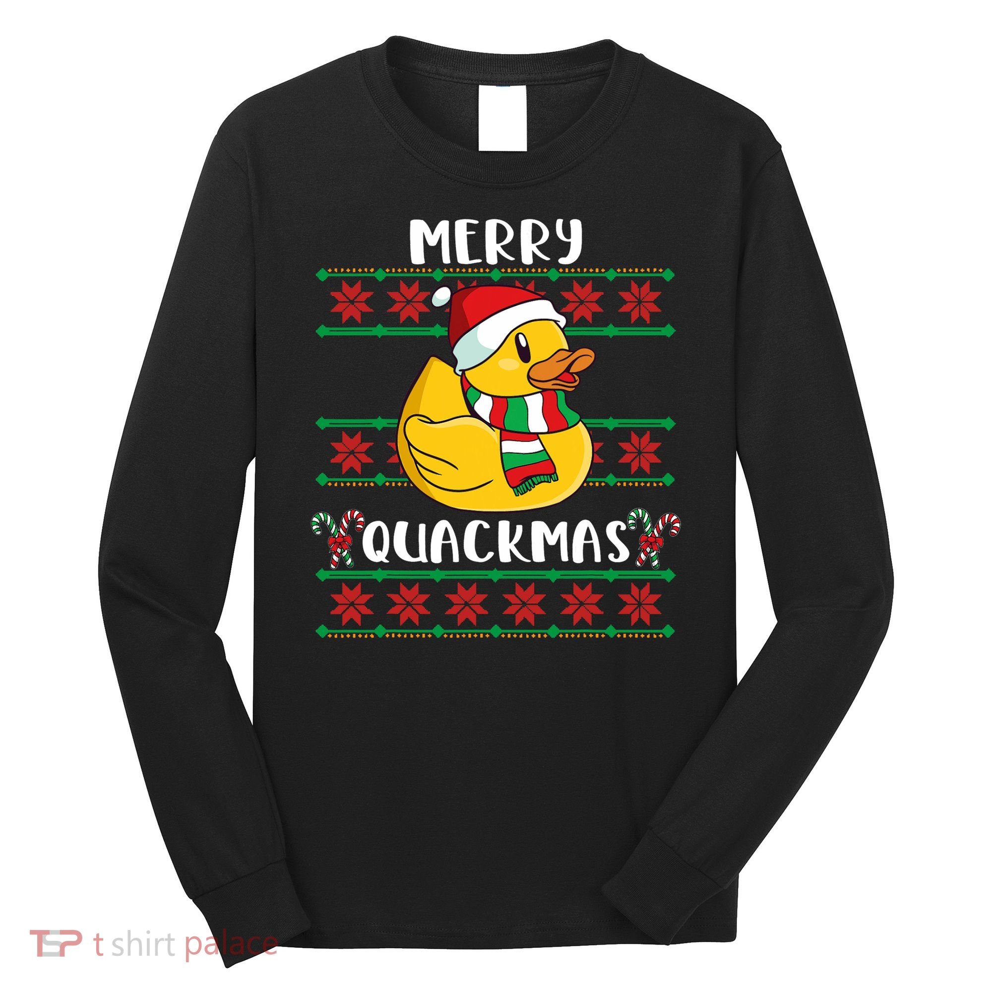 Merry Quackmas Rubber Duck Christmas Long Sleeve Shirt