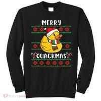 Merry Quackmas Rubber Duck Christmas Sweatshirt thumb 0