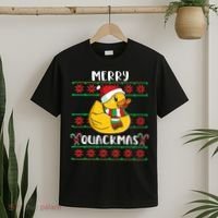 Merry Quackmas Rubber Duck Christmas T-Shirt thumb 2