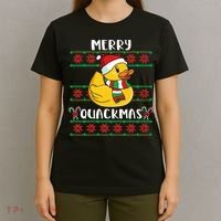 Merry Quackmas Rubber Duck Christmas T-Shirt thumb 4