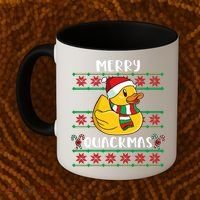Merry Quackmas Rubber Duck Christmas Coffee Mug thumb 2