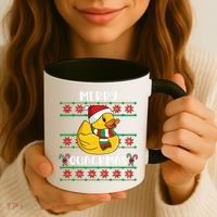 Merry Quackmas Rubber Duck Christmas Coffee Mug thumb 3