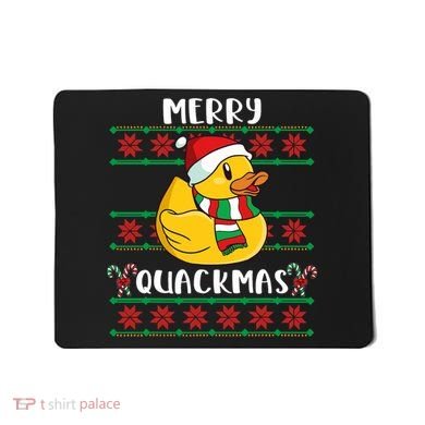 Merry Quackmas Rubber Duck Christmas Mousepad