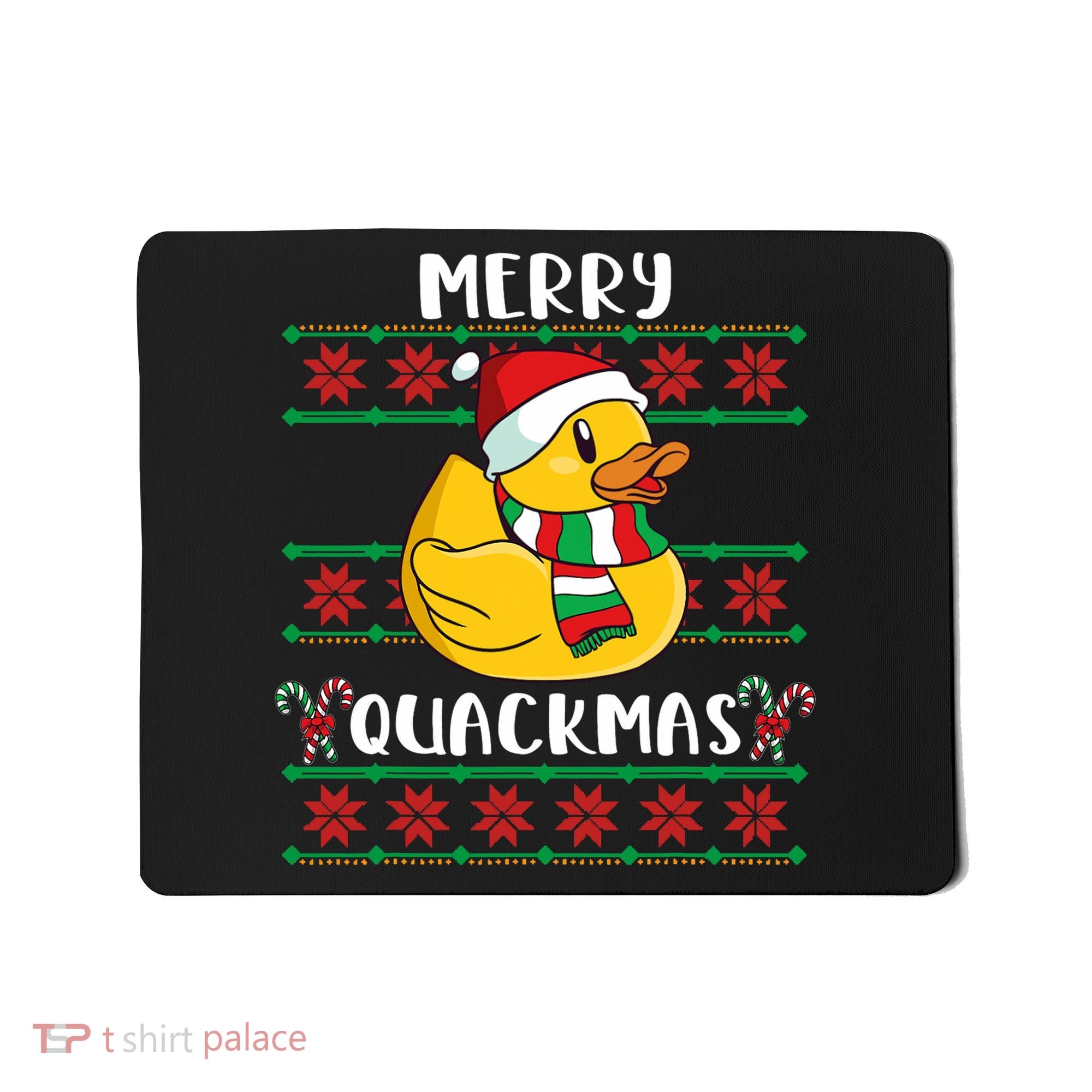 Merry Quackmas Rubber Duck Christmas Mousepad