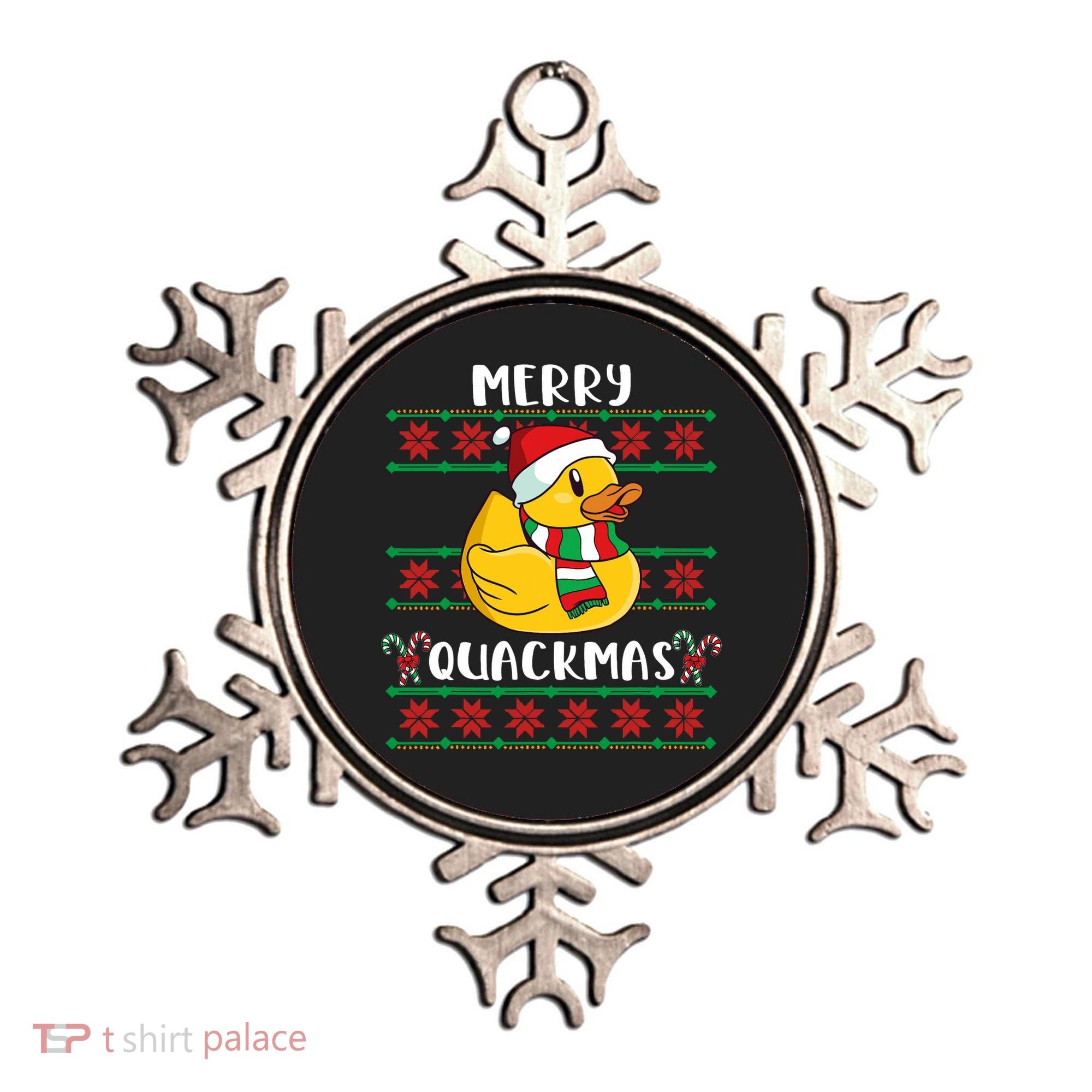 Merry Quackmas Rubber Duck Christmas Ornament