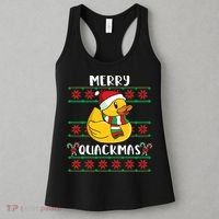 Merry Quackmas Rubber Duck Christmas Women's Tank Top thumb 3
