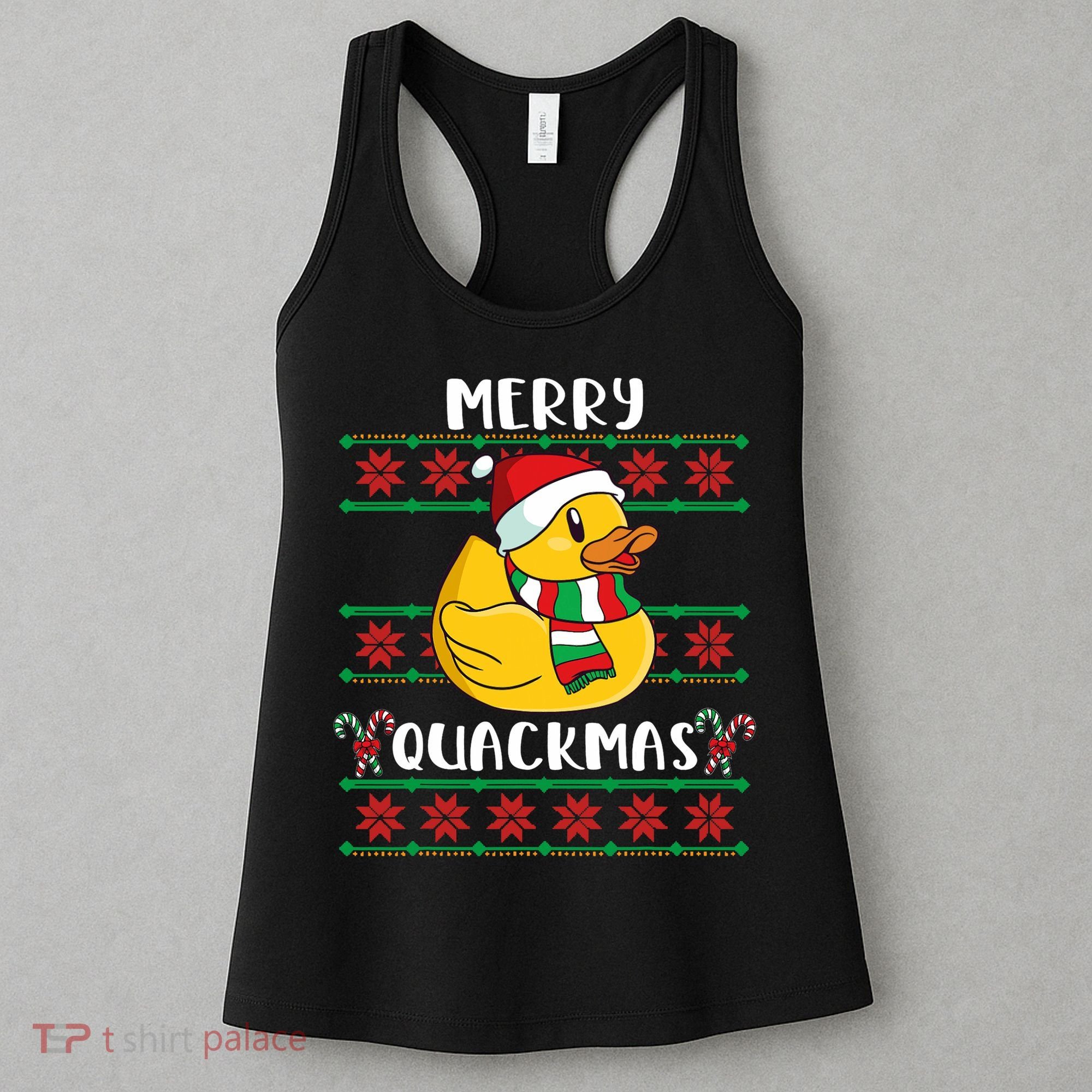 Merry Quackmas Rubber Duck Christmas Women's Tank Top