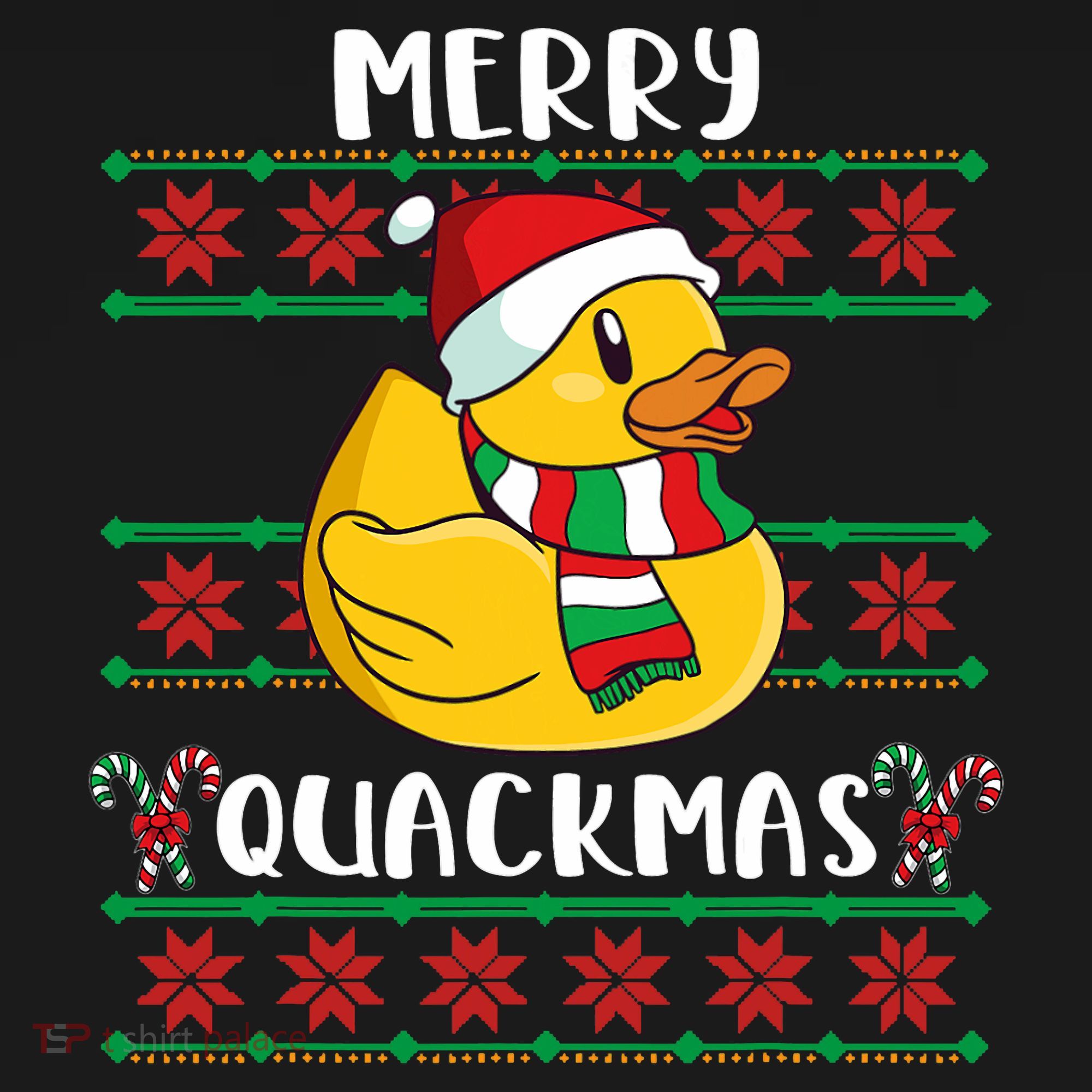 Merry Quackmas Rubber Duck Christmas Women's Tank Top