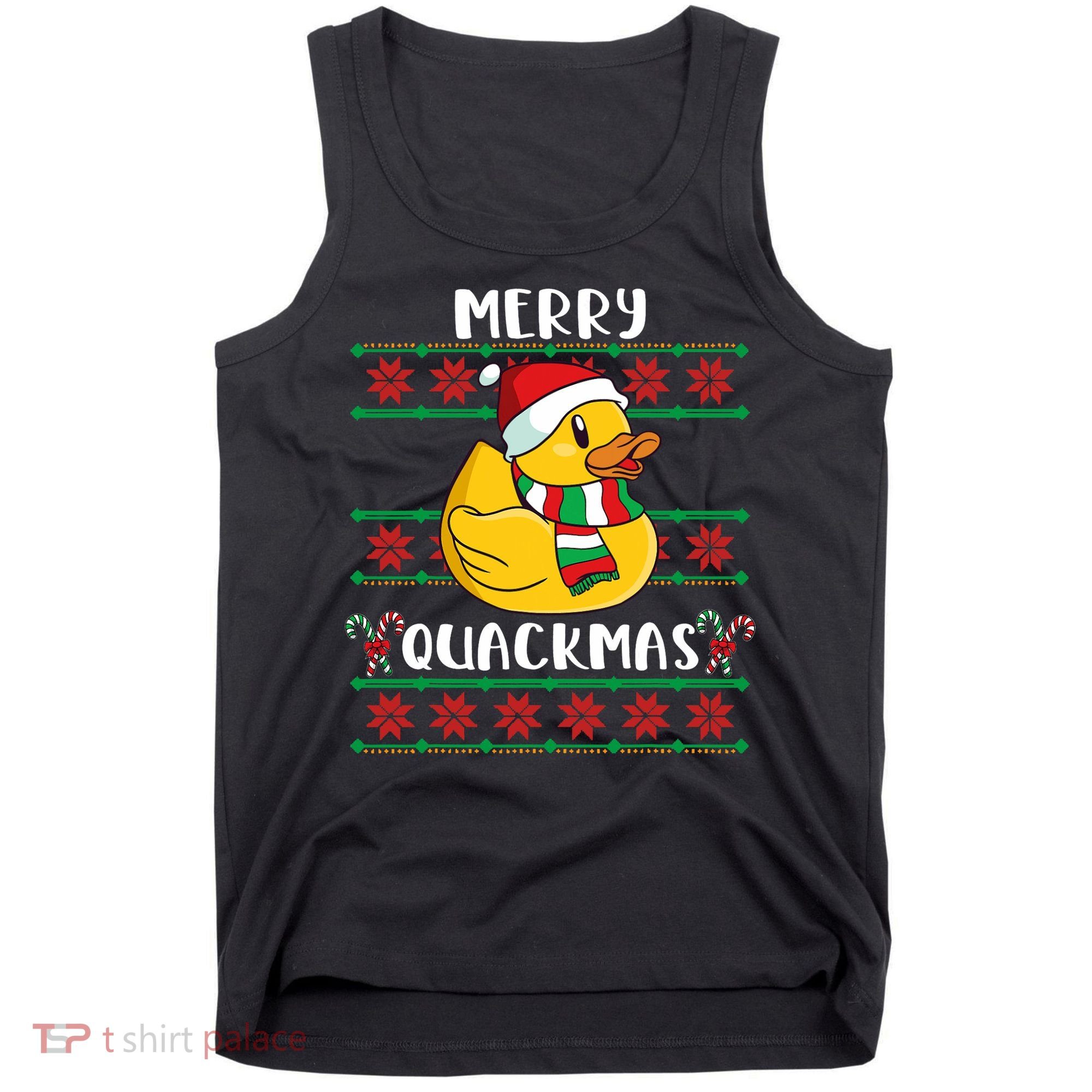 Merry Quackmas Rubber Duck Christmas Tank Top