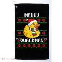 Merry Quackmas Rubber Duck Christmas Golf Towel thumb 0