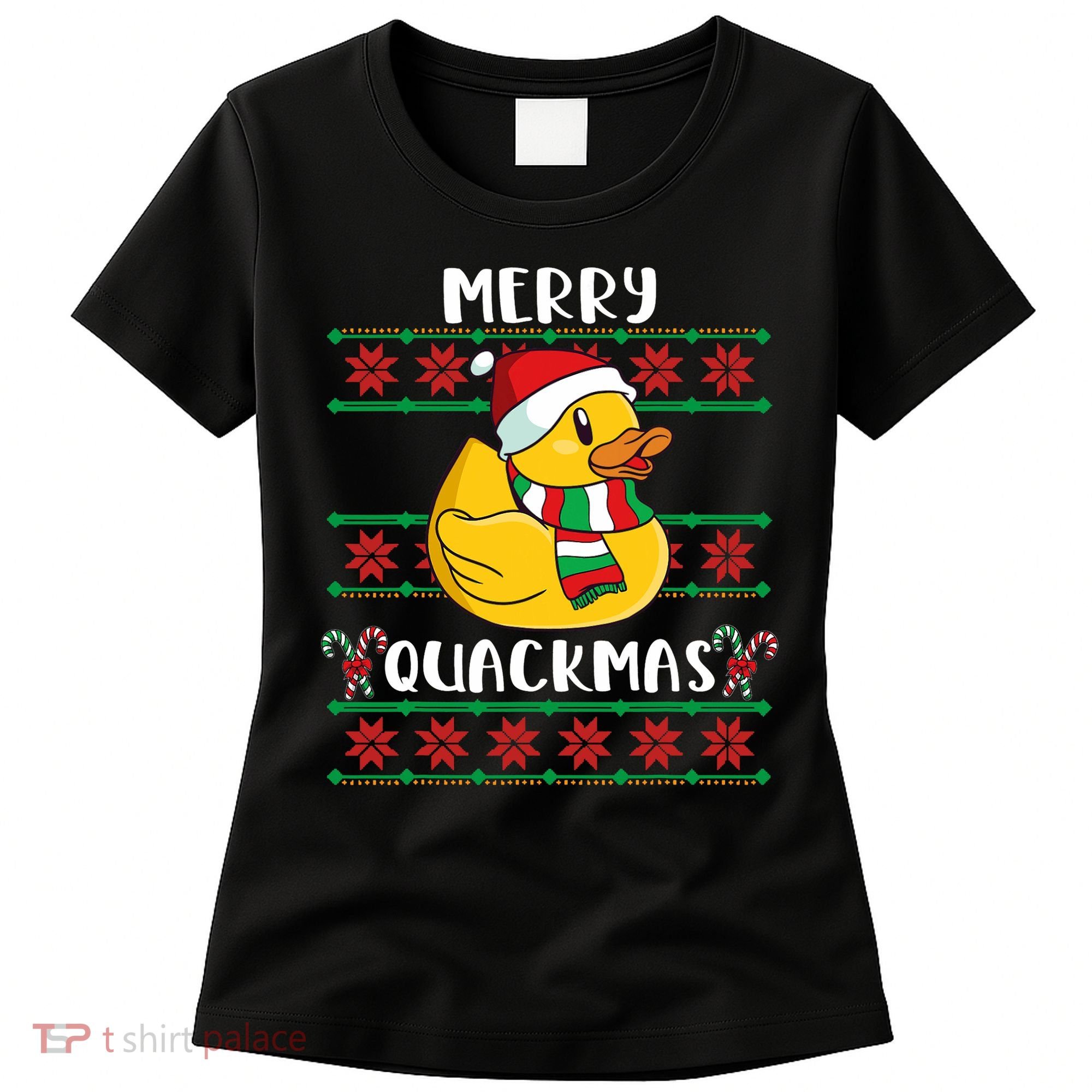 Merry Quackmas Rubber Duck Christmas Women's T-Shirt