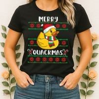 Merry Quackmas Rubber Duck Christmas Women's T-Shirt thumb 2