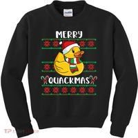 Merry Quackmas Rubber Duck Christmas Kids Sweatshirt thumb 0