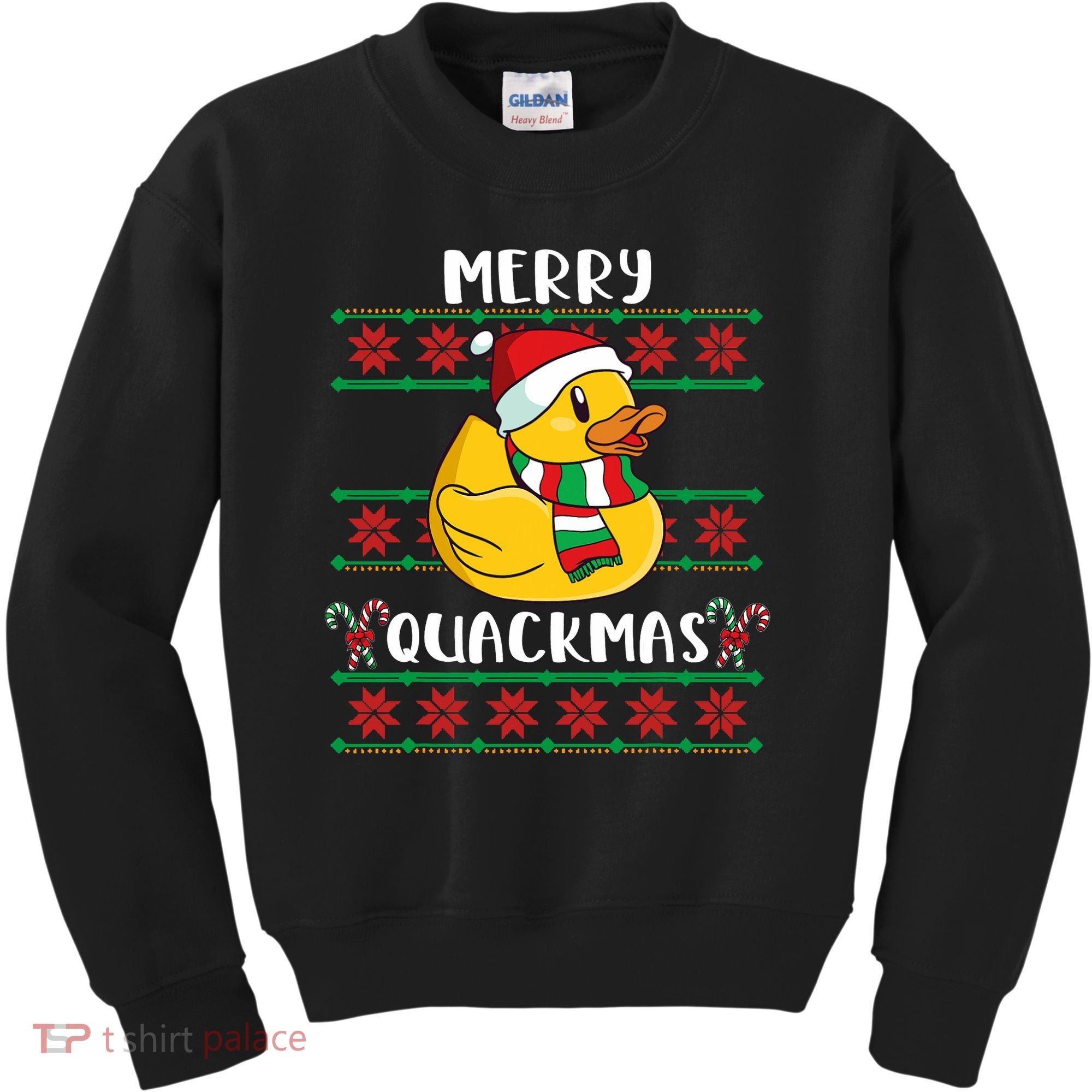 Merry Quackmas Rubber Duck Christmas Kids Sweatshirt