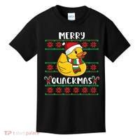 Merry Quackmas Rubber Duck Christmas Kids T-Shirt thumb 0