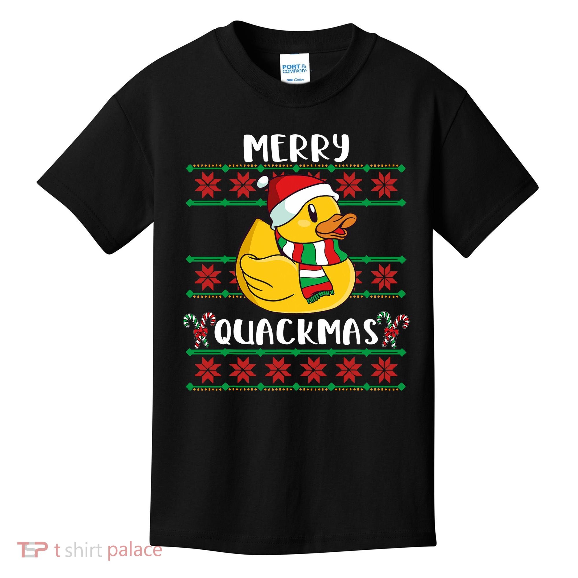 Merry Quackmas Rubber Duck Christmas Kids T-Shirt
